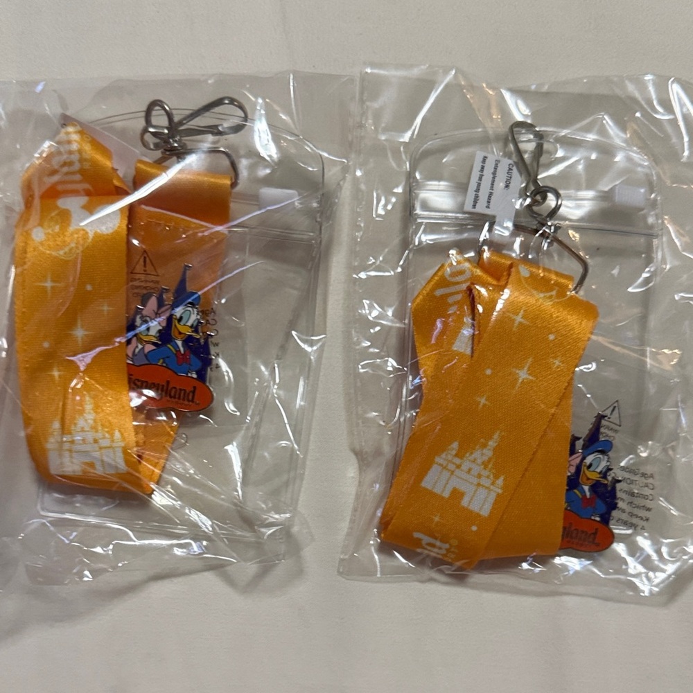 Disney Orange Lanyard with Character Charm